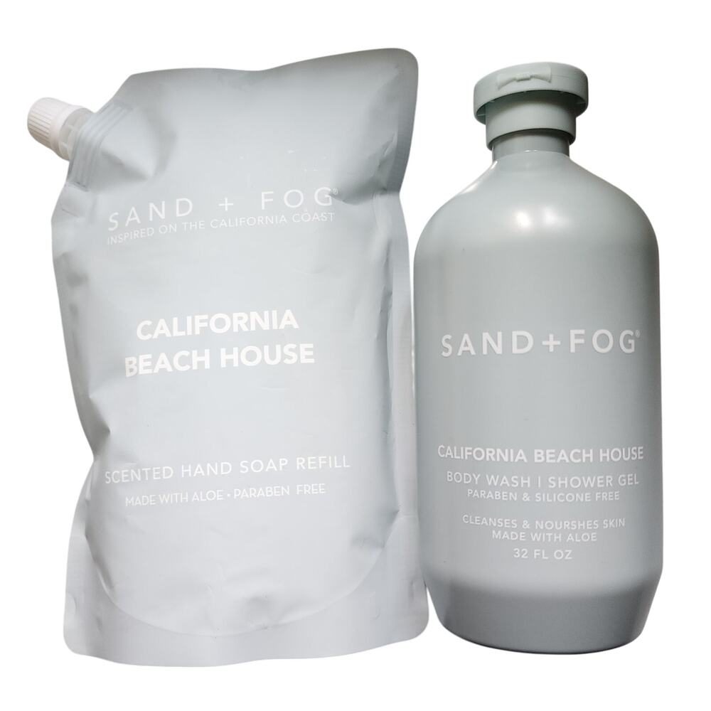 Sand + Fog California Beach House Hand Soap Refill & Shower Gel Bundle